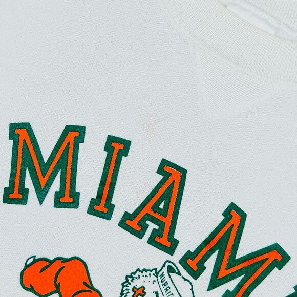 Vintage BIKE University of Miami Hurricanes Crew Neck Sweatshirt - Picture 10 of 10